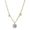Collar de plata dorada con colgantes