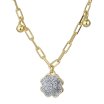 Collar de plata dorada con colgantes