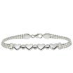 Pulsera de plata con corazones