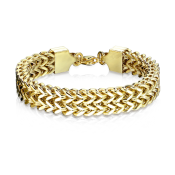 Narukvica od kirurškog čelika s prepoznatljivim uzorkom u zlatnoj boji