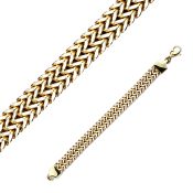 Narukvica od kirurškog čelika s prepoznatljivim uzorkom u zlatnoj boji