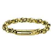 Zlatý článkový náramok z chirurgickej ocele