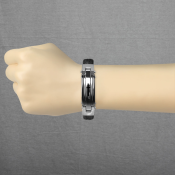 Pánsky náramok v kombinácii chirurgickej ocele a kože 