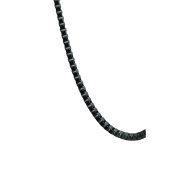 Retiazka z chirurgickej ocele lesklé hranaté očká v čiernej farbe 