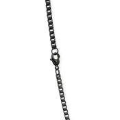 Retiazka z chirurgickej ocele lesklé hranaté očká v čiernej farbe 