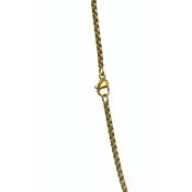 Retiazka z chirurgickej ocele so štvorcovým vzorom a karabínkovým zapínaním