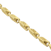 Retiazka z nehrdzavejúcej ocele s gravírovaným grécko-rímskym vzorom