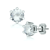Nitne naušnice od kirurškog čelika s cirkonom