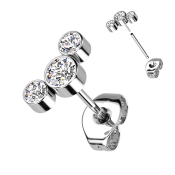 Uhani iz titana z barvnimi cirkoni