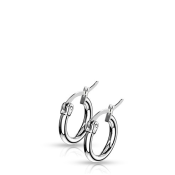 Obročasti uhani iz kirurškega jekla v črnem dizajnu