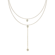 Náhrdelník z chirurgickej ocele so zirkónmi a predĺženým príveskom