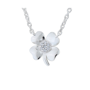 Strieborný náhrdelník so štvorlístkom