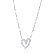 Stříbrný náhrdelník se srdcem