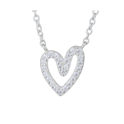 Stříbrný náhrdelník se srdcem