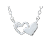 Stříbrný náhrdelník se srdíčky