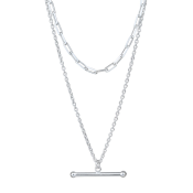 Dvojitý stříbrný náhrdelník