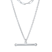 Dvojitý stříbrný náhrdelník