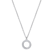 Stříbrný náhrdelník s kulatým přívěskem