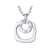 Stříbrný náhrdelník s diamantem