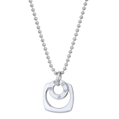 Stříbrný náhrdelník s diamantem