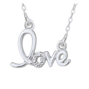 Stříbrný náhrdelník s diamantem