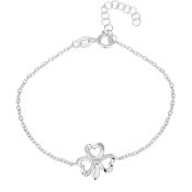 Strieborný náramok s trojlístkom