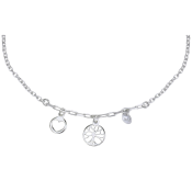 Strieborný náramok s príveskami