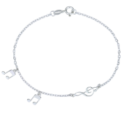 Strieborný náramok s príveskami