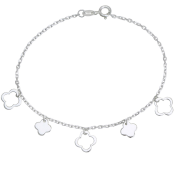 Strieborný náramok s príveskami
