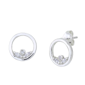 Strieborné náušnice zdobené zirkónmi