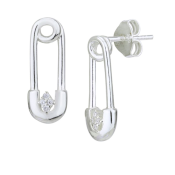 Strieborné náušnice zdobené zirkónmi