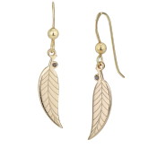 Strieborné náušnice ružovozlatej farby, s diamantom