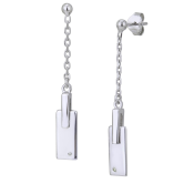 Visace srebrne naušnice s dijamantom