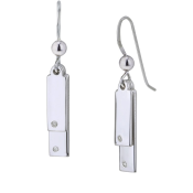 Visace srebrne naušnice s dijamantom