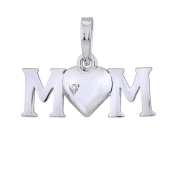 Strieborný prívesok s diamantom