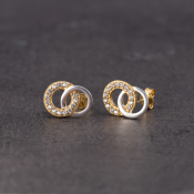 Puzetové náušnice, kruhový dizajn