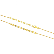 Stříbrný náhrdelník ve zlaté barvě