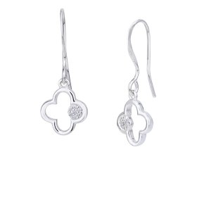 Cercei din argint decorați cu zirconiu cubic