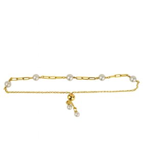 Pulsera de plata dorada