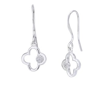 Cercei din argint decorați cu zirconiu cubic
