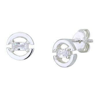 Cercei din argint decorați cu zirconiu cubic