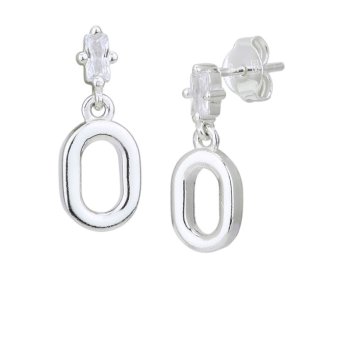 Cercei din argint decorați cu zirconiu cubic