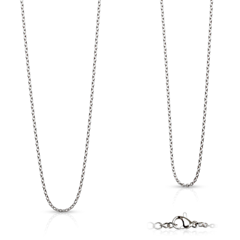 Řetízek z chirurgické oceli, jemný design, zapínání na patentku