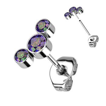 Cercei cu șurub din titan în formă de pană - Single