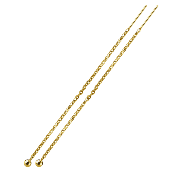 Naušnice s lančićima od kirurškog čelika s kuglicama