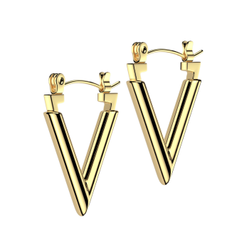 Trojúhelníkové náušnice z chirurgické oceli