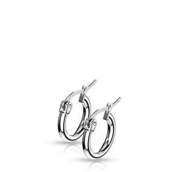 Kruhy náušnic z chirurgické oceli v černé barvě