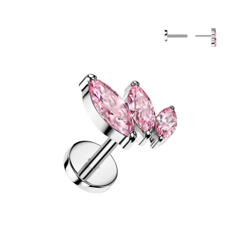 Cercei din titan cu zirconiu cubic - Single