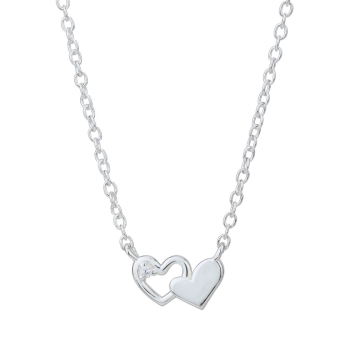 Srebrna ogrlica s srčki