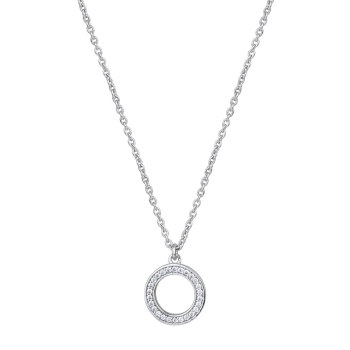 Srebrna ogrlica z okroglim obeskom